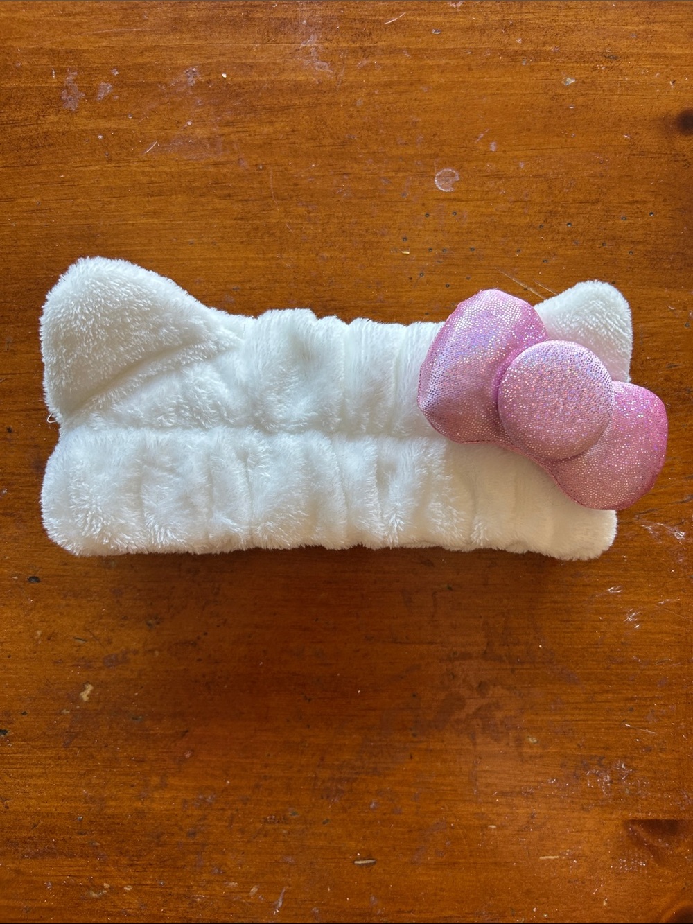 Hello Kitty Ear Headband with Pink Glitter Bow